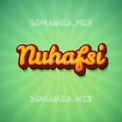 nuhafsi in Green Rays style - 3D name wallpaper