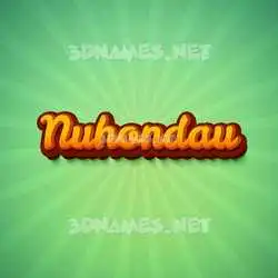nuhondau in Green Rays style - 3D name wallpaper