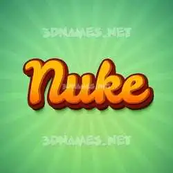 nuke in Green Rays style - 3D name wallpaper
