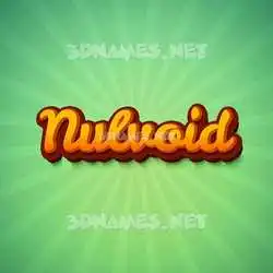 nulvoid in Green Rays style - 3D name wallpaper