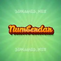 numberdar in Green Rays style - 3D name wallpaper