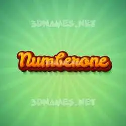 numberone in Green Rays style - 3D name wallpaper