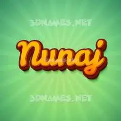nunaj in Green Rays style - 3D name wallpaper