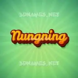 nungning in Green Rays style - 3D name wallpaper