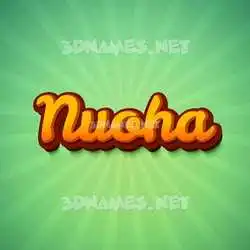 nuoha in Green Rays style - 3D name wallpaper