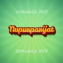 nupurparijat in Green Rays style - 3D name wallpaper