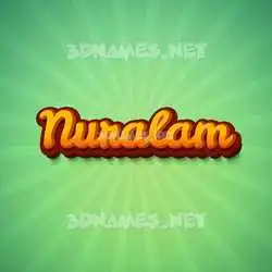 nuralam in Green Rays style - 3D name wallpaper