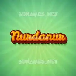 nurdanur in Green Rays style - 3D name wallpaper