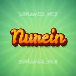 nurein in Green Rays style - 3D name wallpaper
