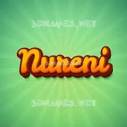 nureni in Green Rays style - 3D name wallpaper