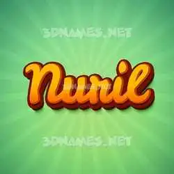 nuril in Green Rays style - 3D name wallpaper