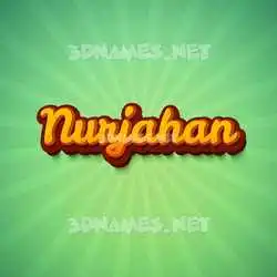 nurjahan in Green Rays style - 3D name wallpaper