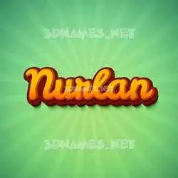 nurlan in Green Rays style - 3D name wallpaper