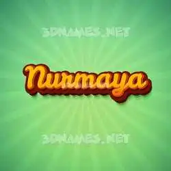 nurmaya in Green Rays style - 3D name wallpaper