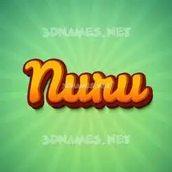 nuru in Green Rays style - 3D name wallpaper