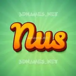 nus in Green Rays style - 3D name wallpaper