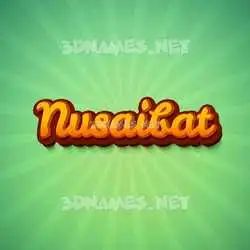 nusaibat in Green Rays style - 3D name wallpaper