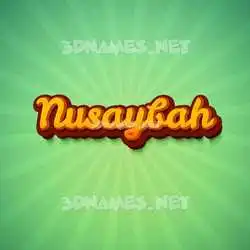 nusaybah in Green Rays style - 3D name wallpaper