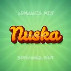 nuska in Green Rays style - 3D name wallpaper