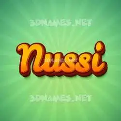 nussi in Green Rays style - 3D name wallpaper