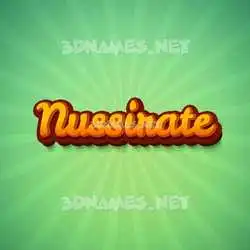 nussirate in Green Rays style - 3D name wallpaper