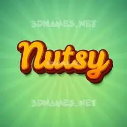 nutsy in Green Rays style - 3D name wallpaper