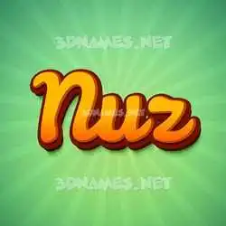 nuz in Green Rays style - 3D name wallpaper