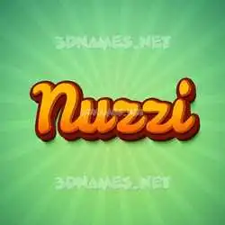 nuzzi in Green Rays style - 3D name wallpaper