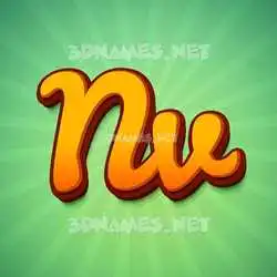 nv in Green Rays style - 3D name wallpaper