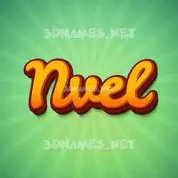 nvel in Green Rays style - 3D name wallpaper
