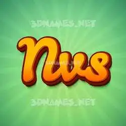 nvs in Green Rays style - 3D name wallpaper