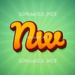 nw in Green Rays style - 3D name wallpaper