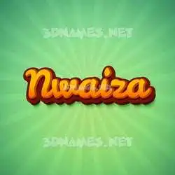 nwaiza in Green Rays style - 3D name wallpaper