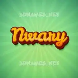 nwary in Green Rays style - 3D name wallpaper