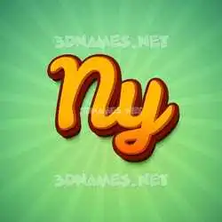 ny in Green Rays style - 3D name wallpaper