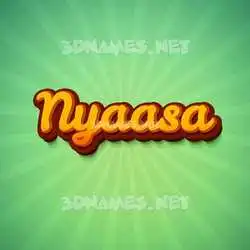 nyaasa in Green Rays style - 3D name wallpaper