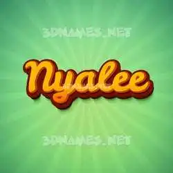 nyalee in Green Rays style - 3D name wallpaper