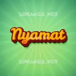 nyamat in Green Rays style - 3D name wallpaper