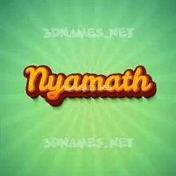 nyamath in Green Rays style - 3D name wallpaper