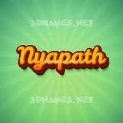 nyapath in Green Rays style - 3D name wallpaper