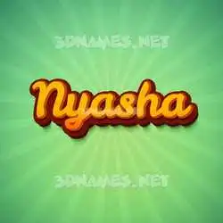 nyasha in Green Rays style - 3D name wallpaper