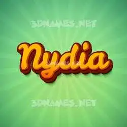 nydia in Green Rays style - 3D name wallpaper
