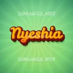 nyeshia in Green Rays style - 3D name wallpaper