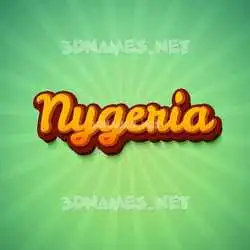 nygeria in Green Rays style - 3D name wallpaper