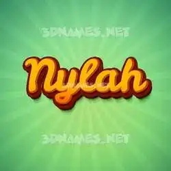 nylah in Green Rays style - 3D name wallpaper