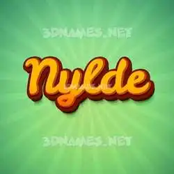 nylde in Green Rays style - 3D name wallpaper