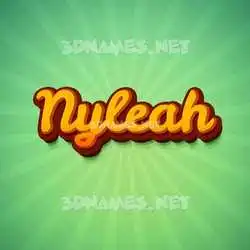 nyleah in Green Rays style - 3D name wallpaper