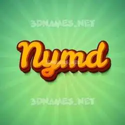 nymd in Green Rays style - 3D name wallpaper