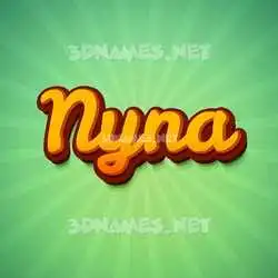 nyna in Green Rays style - 3D name wallpaper