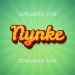 nynke in Green Rays style - 3D name wallpaper